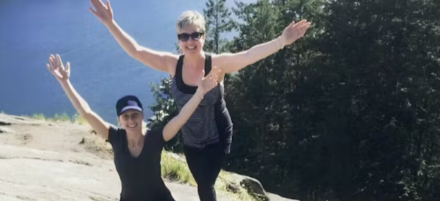 Mother and daughter celebrating outdoors — freedom and confidence restored